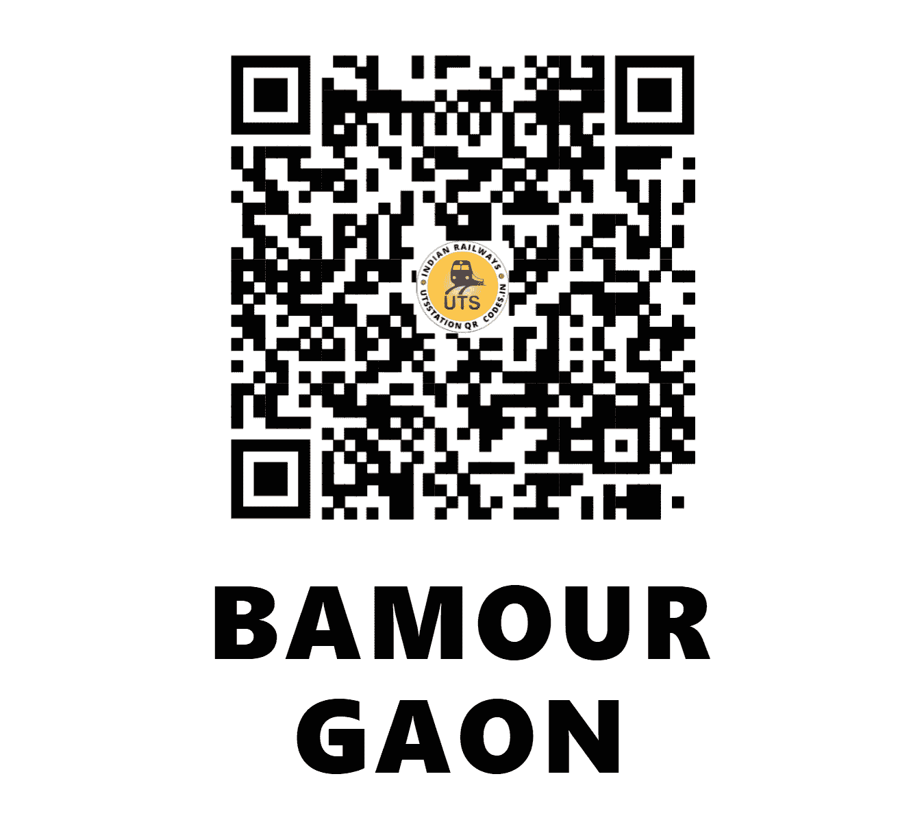 UTS QR Code for BAMOUR GAON - BMZ - NC (MADHYA PRADESH)